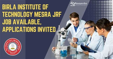 Birla Institute of Technology Mesra JRF Job Available