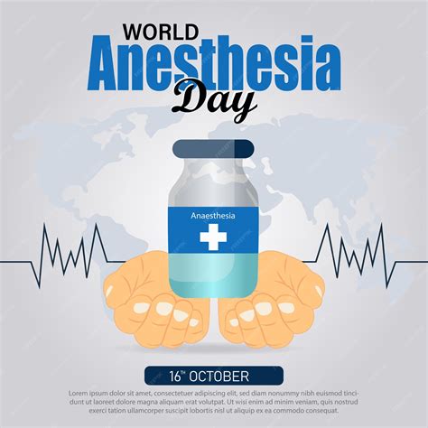 Premium Vector | Anesthesia day also known as world anesthesia day