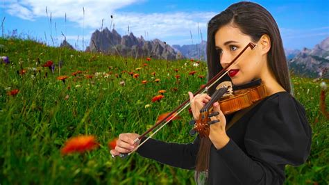 Relaxing Music 🎻 Heavenly Violin & Cello Instrumental 🎻 Alps 4k Scenic ...