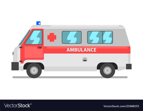 Ambulance service van emergency medical vehicle Vector Image