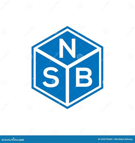 NSB Letter Logo Design on Black Background. NSB Creative Initials ...