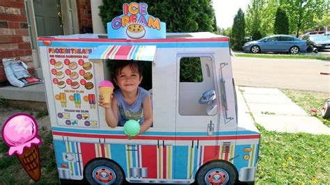 Kids Pretend Play with Ice Cream Truck Food Toys Playhouse - YouTube