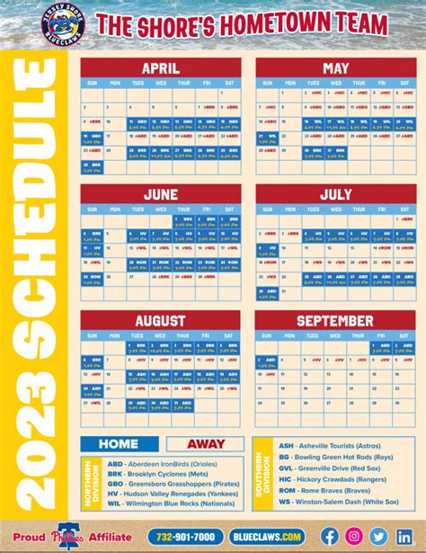 Lakewood Blueclaws Schedule 2024 - Wendi Josselyn