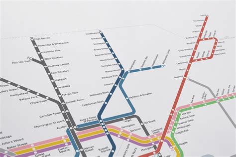 London Underground Map / Font Options / Tube Map / Minimal | Etsy