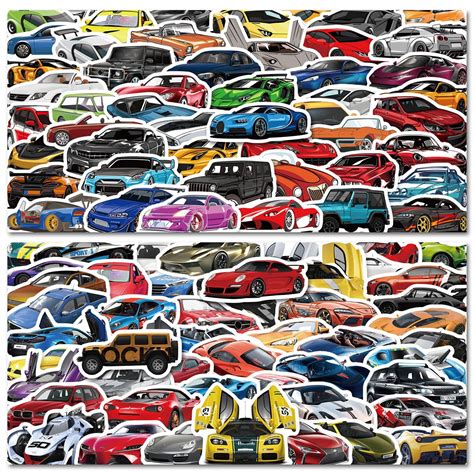 Buy JDM Cars Racing Stickers for Laptop 100pcs Waterproof Race Car ...