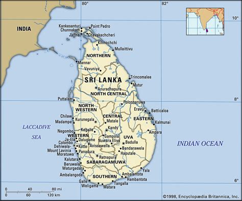 India To Sri Lanka Map