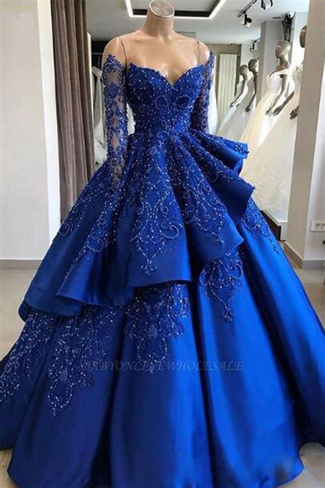 Wunderschöne Royal Blue Abendkleid | A-Linie Abendkleider Mit Spitze ...