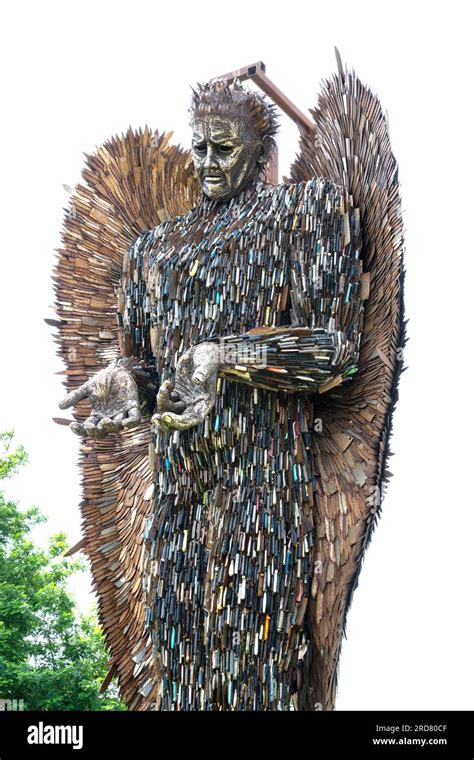 The Knife Angel - sculptor by Alfie Bradley - on display in Lichfield ...