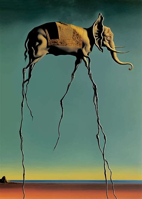 'ELEPHANT SALVADOR DALI ' Poster, picture, metal print, paint by ...