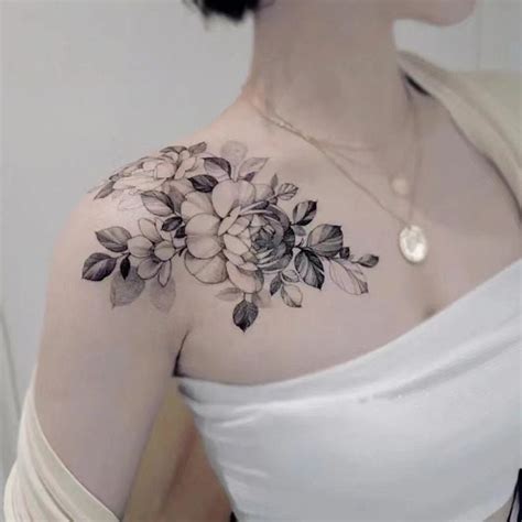 Black And White Flower Tattoos