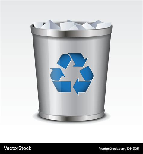 Recycle bin icon Royalty Free Vector Image - VectorStock