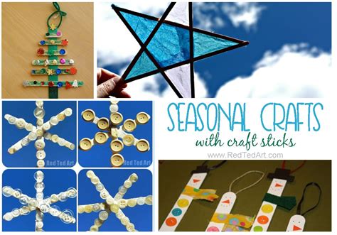 Seasonal Crafts With Craft Sticks - Red Ted Art's Blog