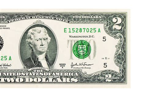 Is Thomas Jefferson On The 2 Dollar Bill - Dollar Poster