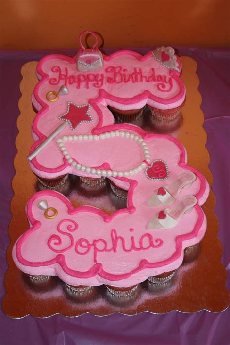 Princess Fifth Birthday Cupcake Cake - CakeCentral.com