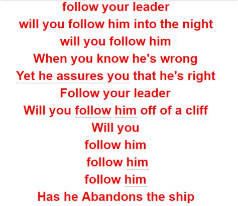 Follow The Leader? Poem by Dustin Dawin - Poem Hunter