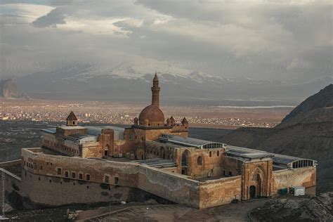 "Former Persian Palace In Mountain Landscape At Sunset, Ishak Pasha ...