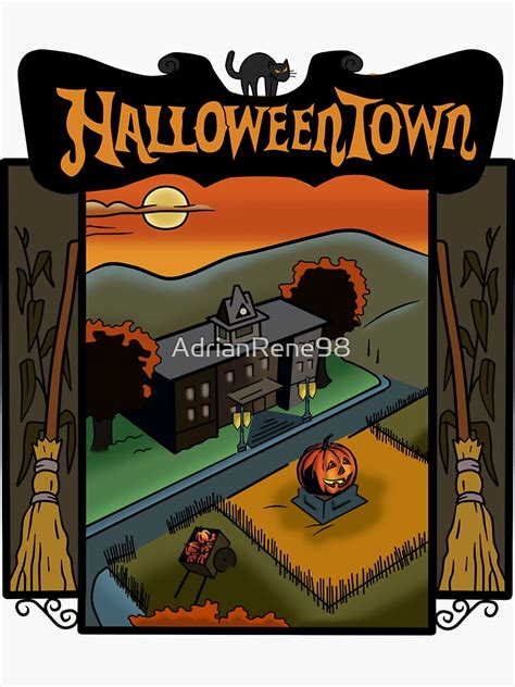 "Halloweentown Book Cover" Sticker for Sale by AdrianRene98 | Redbubble