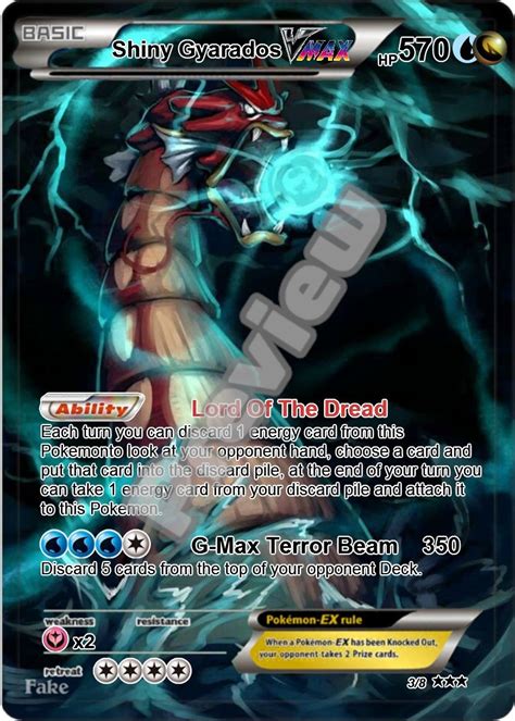 Shiny Gyarados VMAX Pokemon Card - Etsy