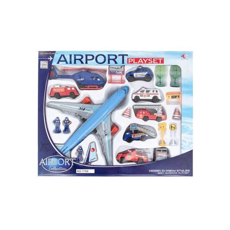 18 Pieces Friction Powered Airport Play Set - Toy Sets - at ...