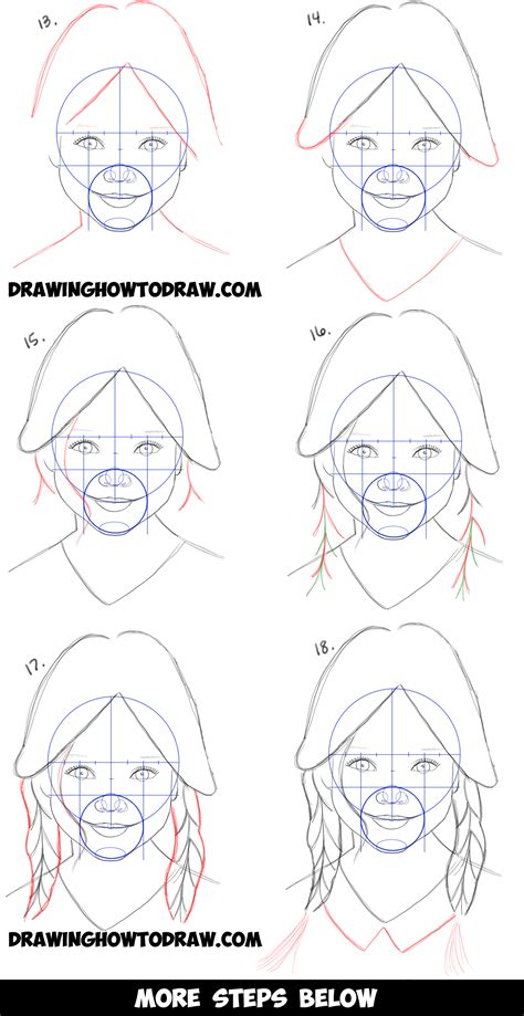 How to Draw a Realistic Cute Little Girl’s Face/Head Step by Step ...