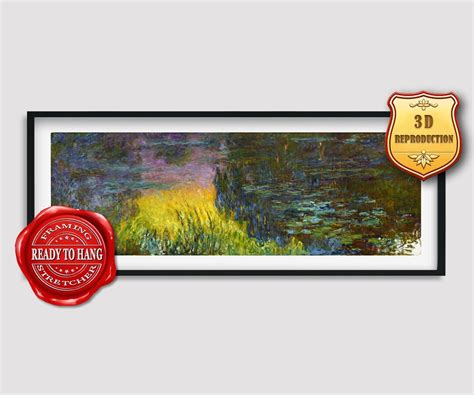 Claude Monet the Water Lilies Setting Sun Giclee Print Reproduction ...