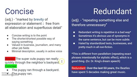 Redundancy in Writing - YouTube