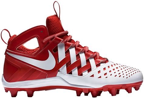 Nike Men's Huarache V Lax Mid Lacrosse Cleats - Challenge Red/White ...