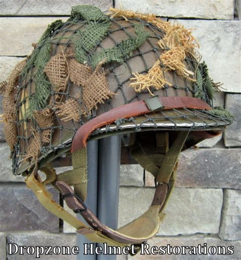 WWII M2 101st Airborne Helmet 506th Front Seam Paratrooper Liner DBale ...