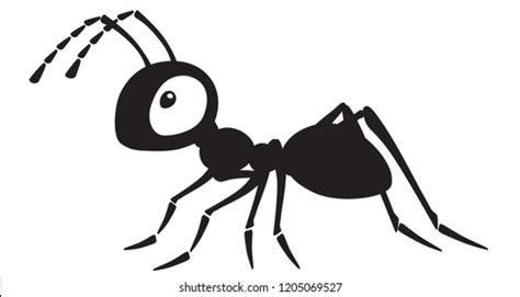 Cartoon Ant Insect Side View Black 库存矢量图（免版税）1205069527 | Shutterstock