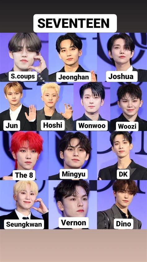 Woozi, Wonwoo, Jeonghan, Seungkwan, Seventeen Members Names, Best ...