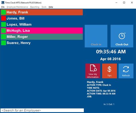Employee Time Card Software - Time Clock MTS