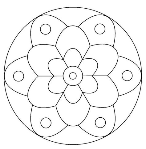 Mandalas fáciles para niños, colorear, descargar e imprimir | Colorear ...