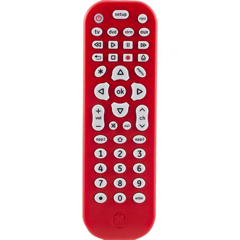 GE 4-Device Universal Remote Control, Red, 39528 - Walmart.com ...