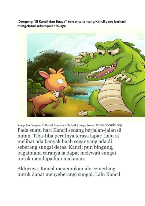 Dongeng Si Kancil Dan Buaya – newstempo