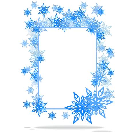 Free Snowflake Page Border Transparent, Download Free Snowflake Page ...