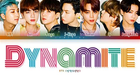 BTS Dynamite Lyrics (방탄소년단 Dynamite 가사) [Color Coded Lyrics/Eng ...