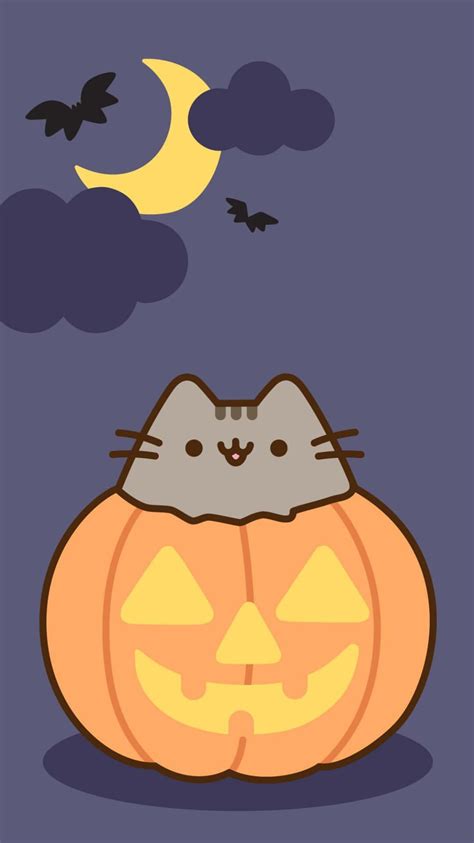 Pin by Waverly Florín on Pusheen | Halloween wallpaper cute, Cute ...