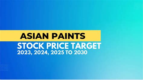 Asian Paints Stock Price Target 2023, 2024, 2025 to 2030 - Finances Rule