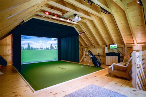 Home Golf Simulator, Indoor Golf Simulator, Golf Man Cave, Golf Room ...