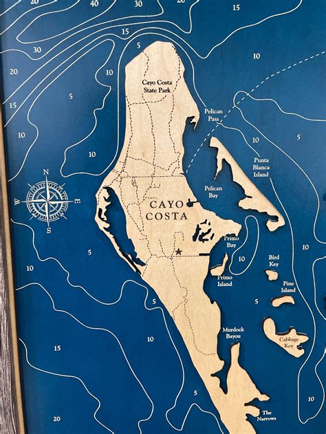 Cayo Costa Map Florida Map Florida Islands Captiva Island - Etsy