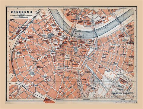 Large old map of Dresden city | Dresden | Germany | Europe | Mapsland ...