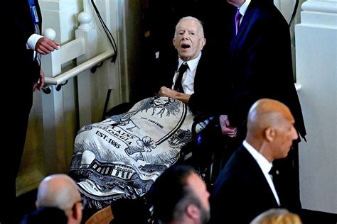 Jimmy Carter Makes Rare Appearance at Rosalynn Carter's Memorial Service