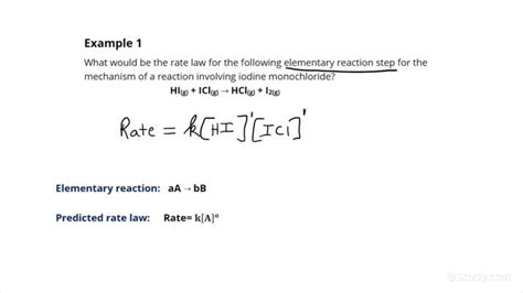 Determining the Rate Law of an Elementary Reaction | Chemistry | Study.com