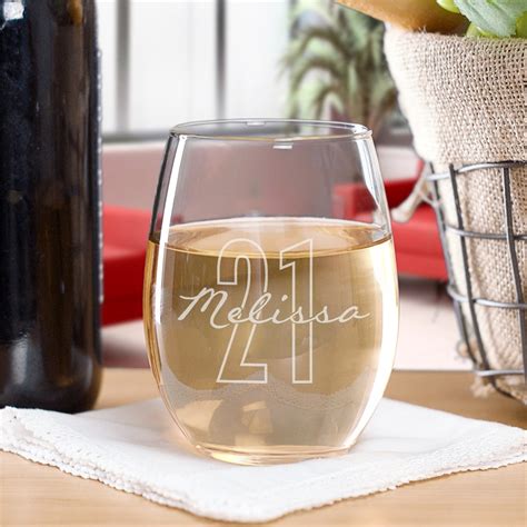 Personalized Birthday Stemless Wine Glass | GiftsForYouNow