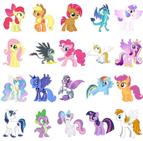 My Little Pony characters, iron on T shirt transfer. Choose image and ...