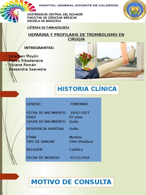 Tromboprofilaxis HC | Osteoporosis | Medicina