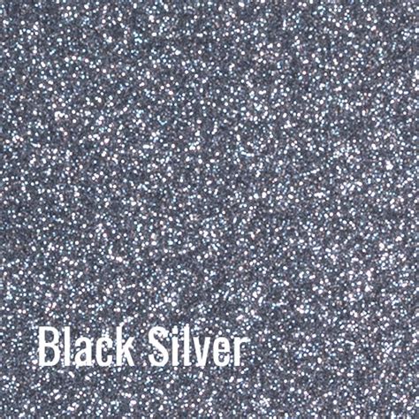 20" Black Silver Glitter HTV Vinyl | Siser Glitter HTV