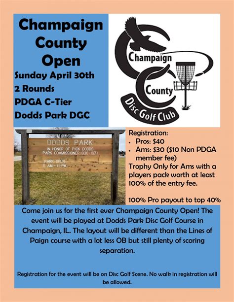 Champaign County Open 2023 Presented by Millennium Golf Discs (2023 ...