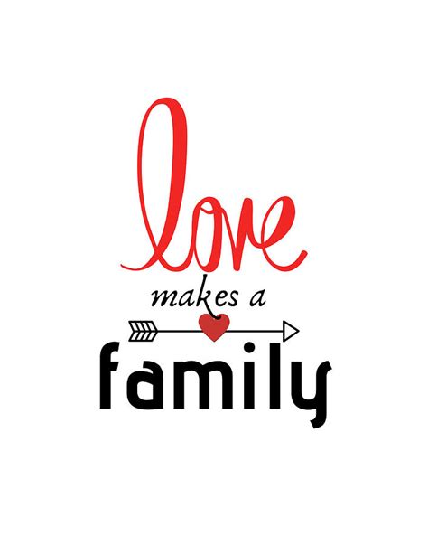 LOVE MAKES A FAMILY Inspirational Quotes Collection Digital Art by ...