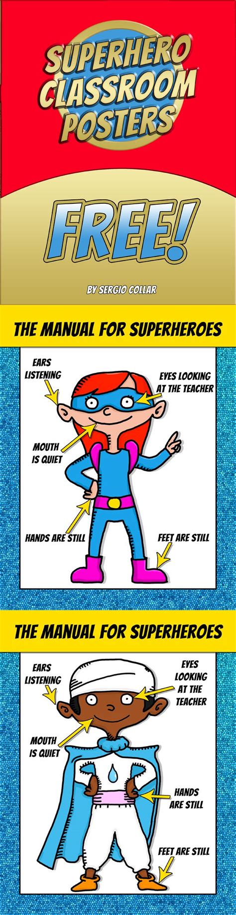 Superhero Classroom Posters – FREE | Superhero classroom, Superhero ...